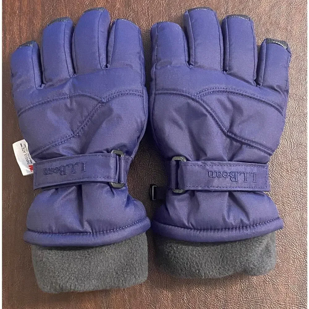 L.L. Bean Kids Small Unisex Winter‎ Ski Gloves Thinsulate Insulated Fleece Lined